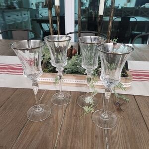Mikasa Elegant Clear Glass Wine Goblets